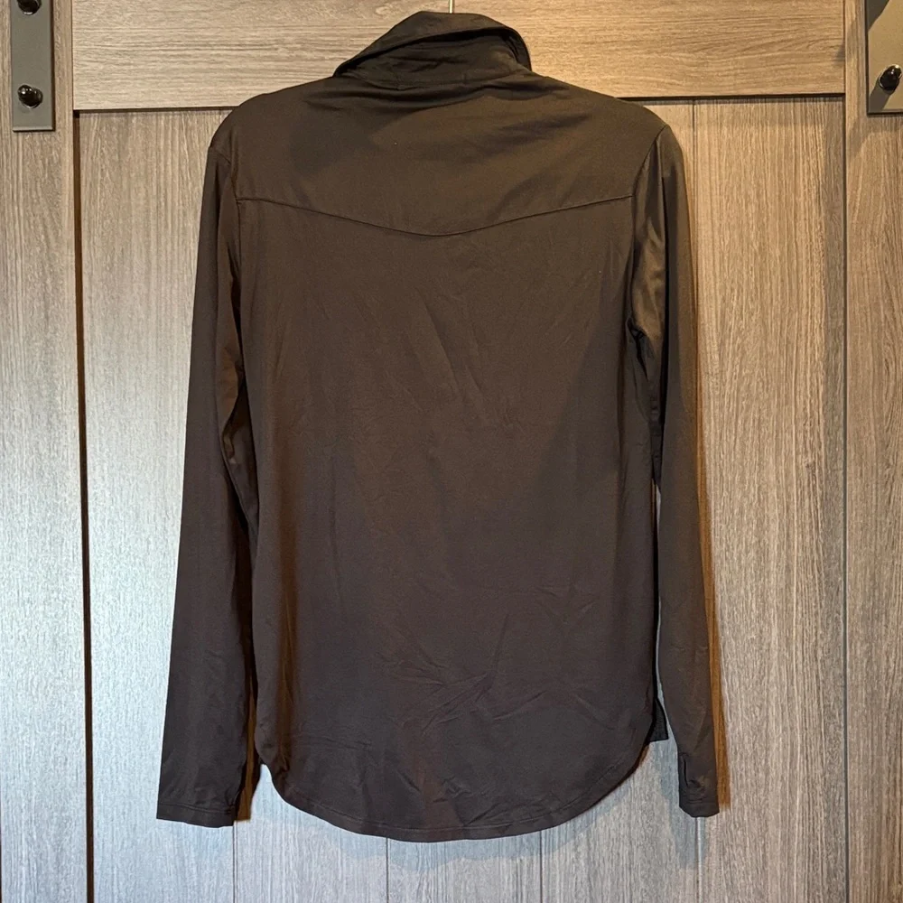 Cowgirl Tuff Dark Brown Button Down Shirt - Picture 2 of 2